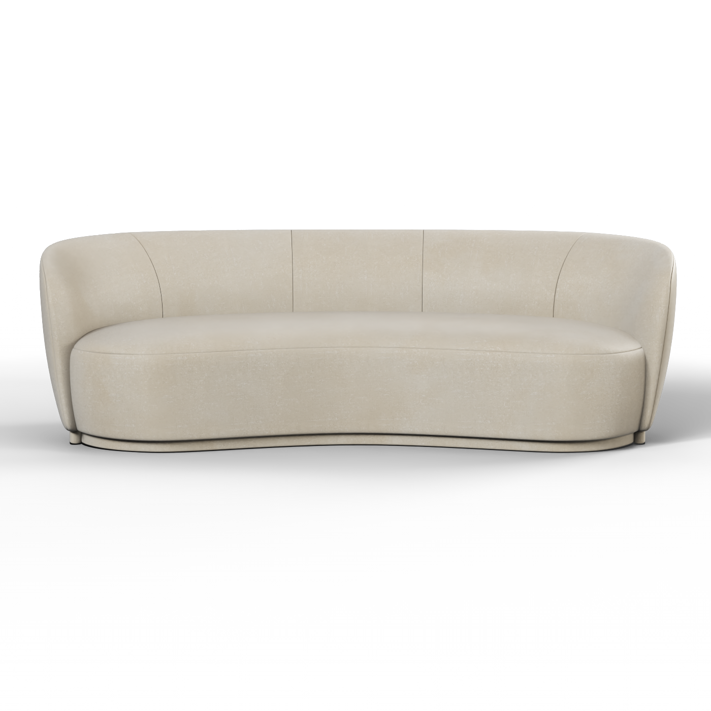 Posh Boucle Curved Sofa