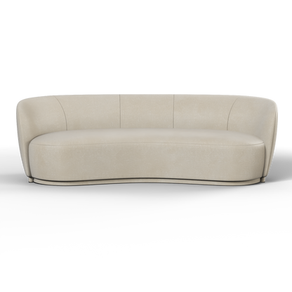 Posh Boucle Curved Sofa