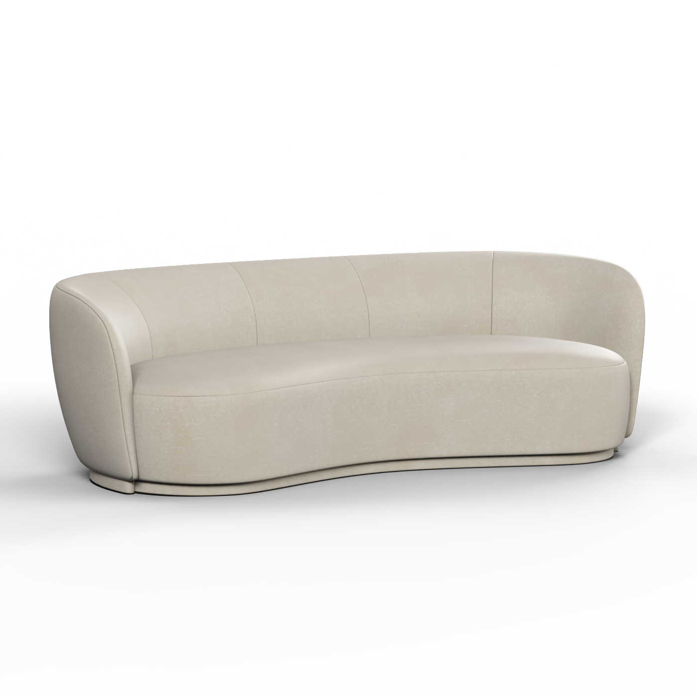 Posh Boucle Curved Sofa