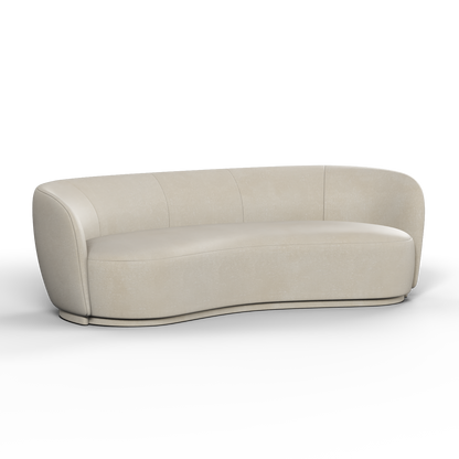 Posh Boucle Curved Sofa