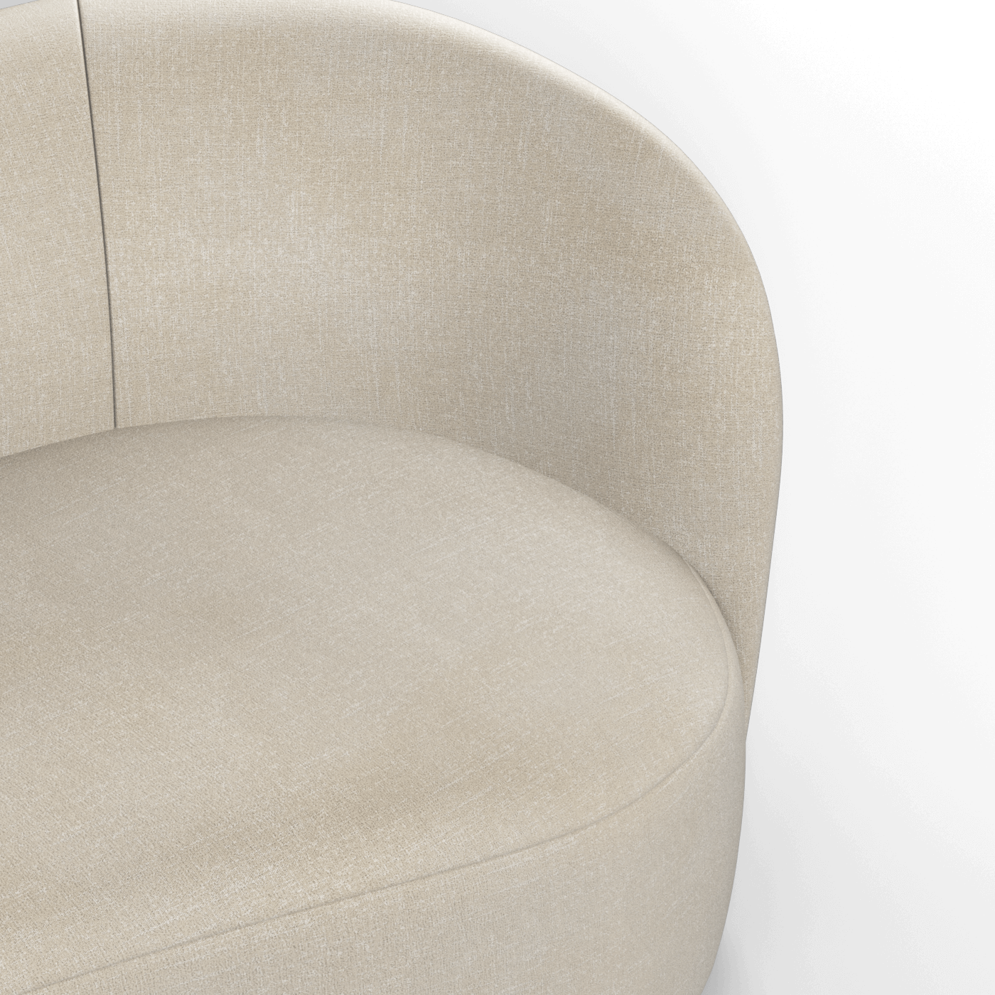 Posh Boucle Curved Sofa