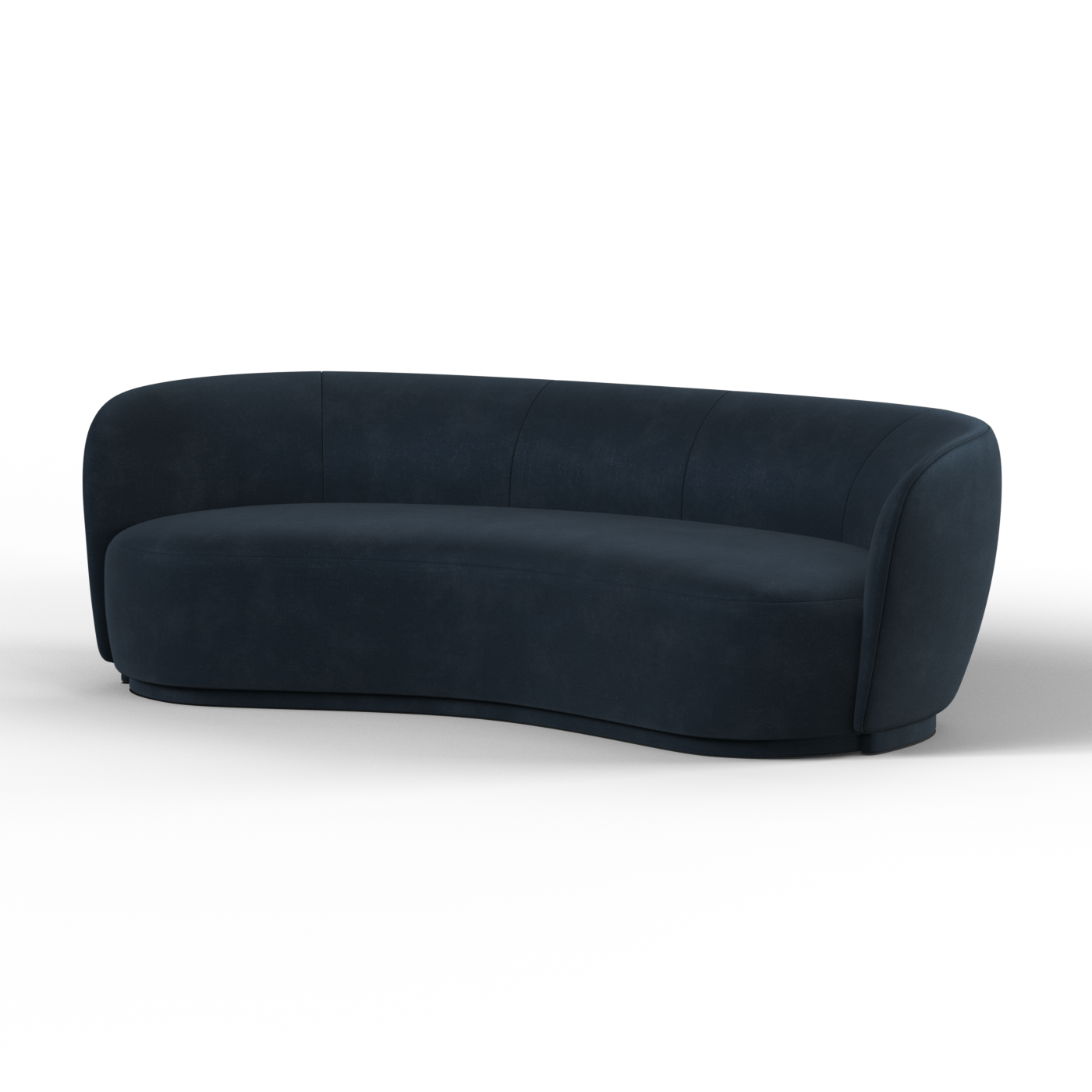 Posh Boucle Curved Sofa