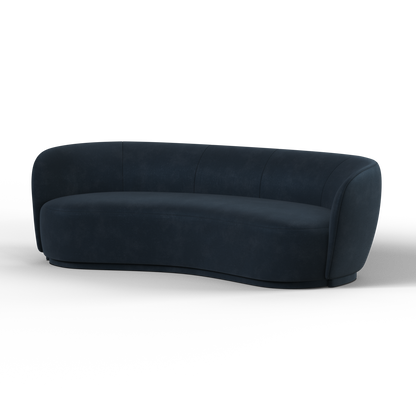 Posh Boucle Curved Sofa