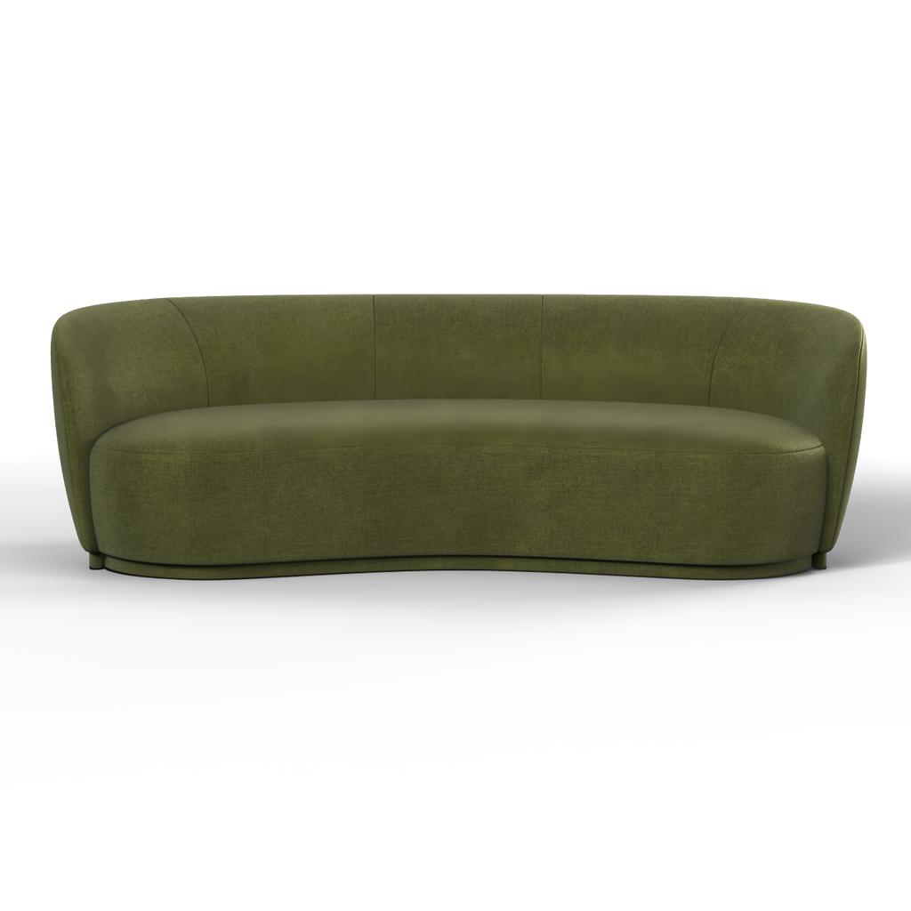 Posh Boucle Curved Sofa