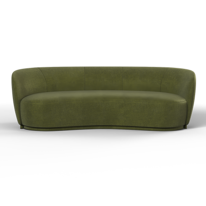 Posh Boucle Curved Sofa