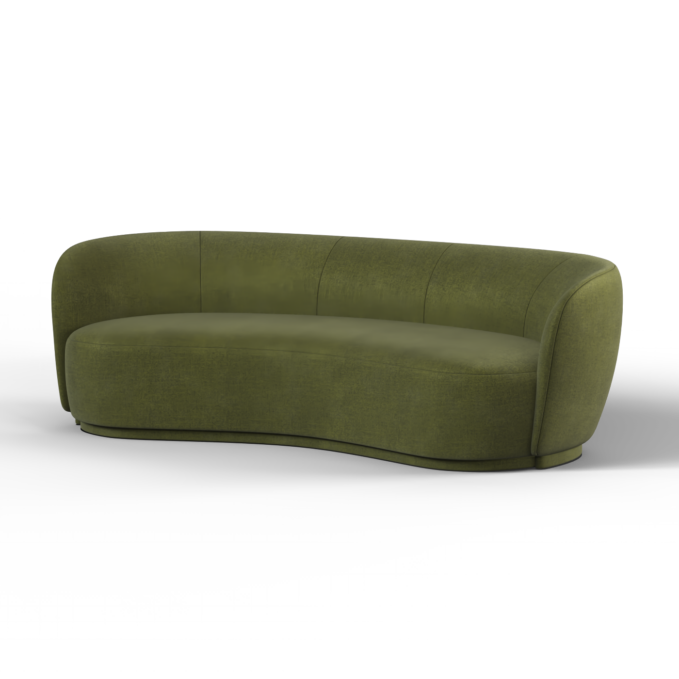 Posh Boucle Curved Sofa