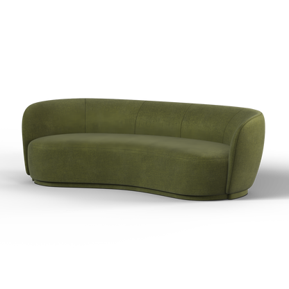 Posh Boucle Curved Sofa