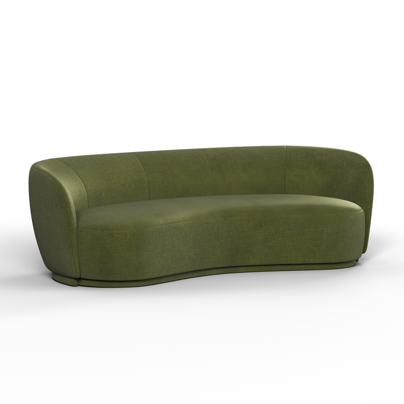 Posh Boucle Curved Sofa