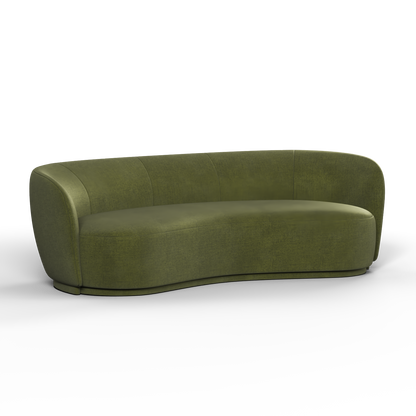 Posh Boucle Curved Sofa