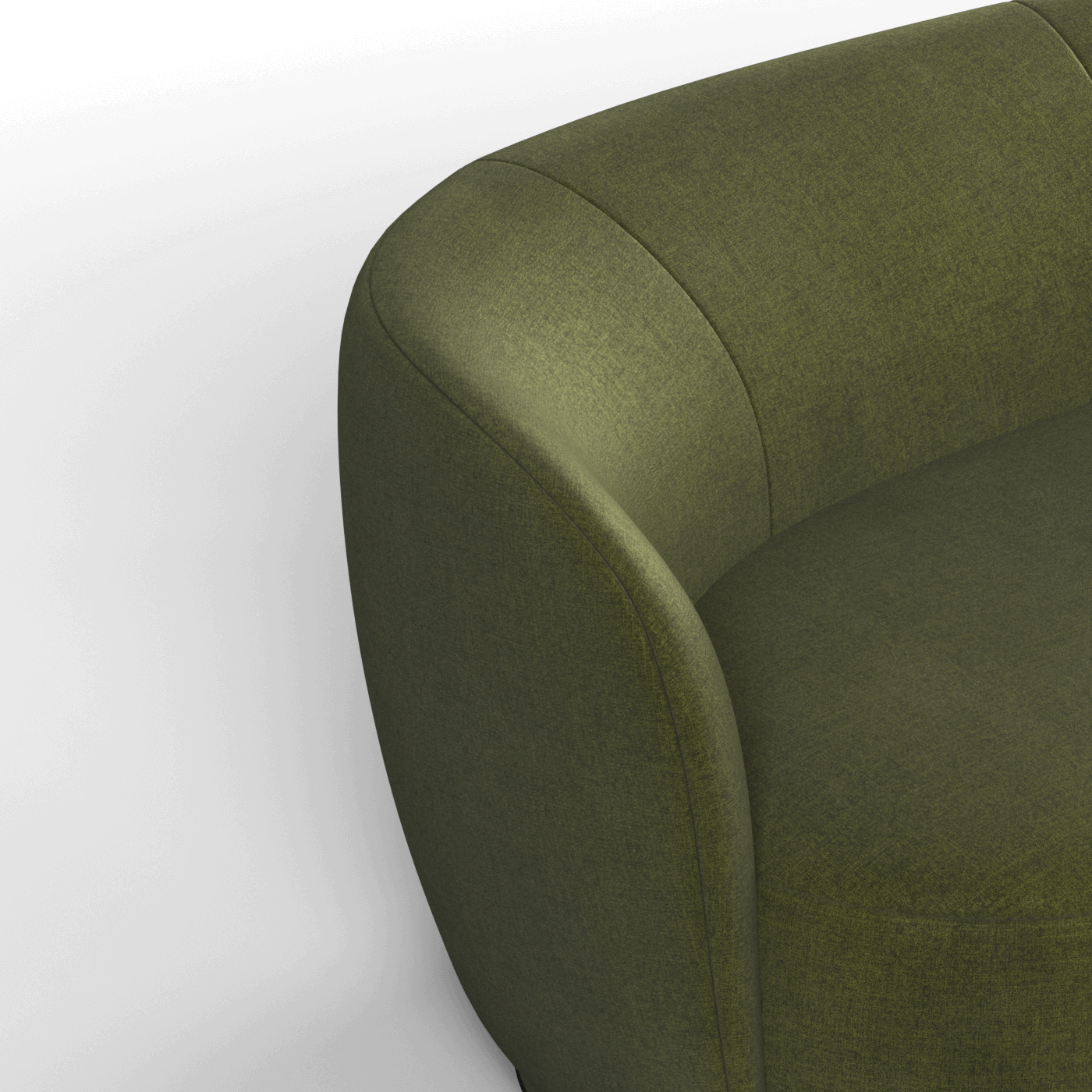 Posh Sofa - Curved Back Sofa with Continuous Base