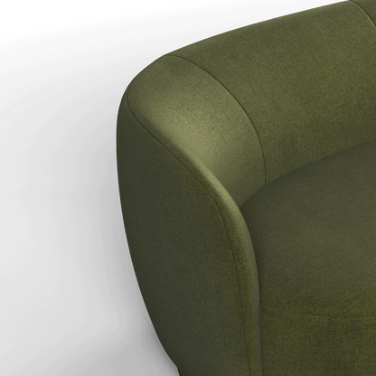 Posh Boucle Curved Sofa