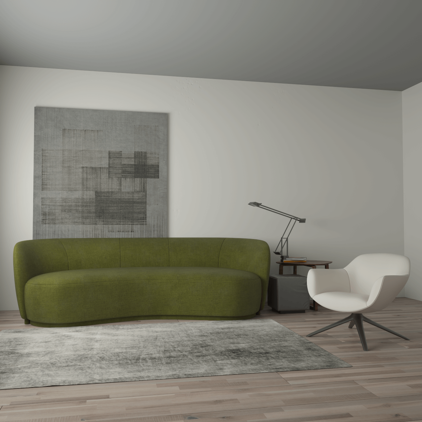 Posh Sofa - Curved Back Sofa with Continuous Base