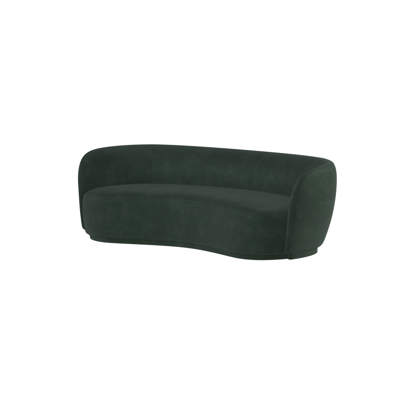 Posh Sofa - Curved Back Sofa with Continuous Base