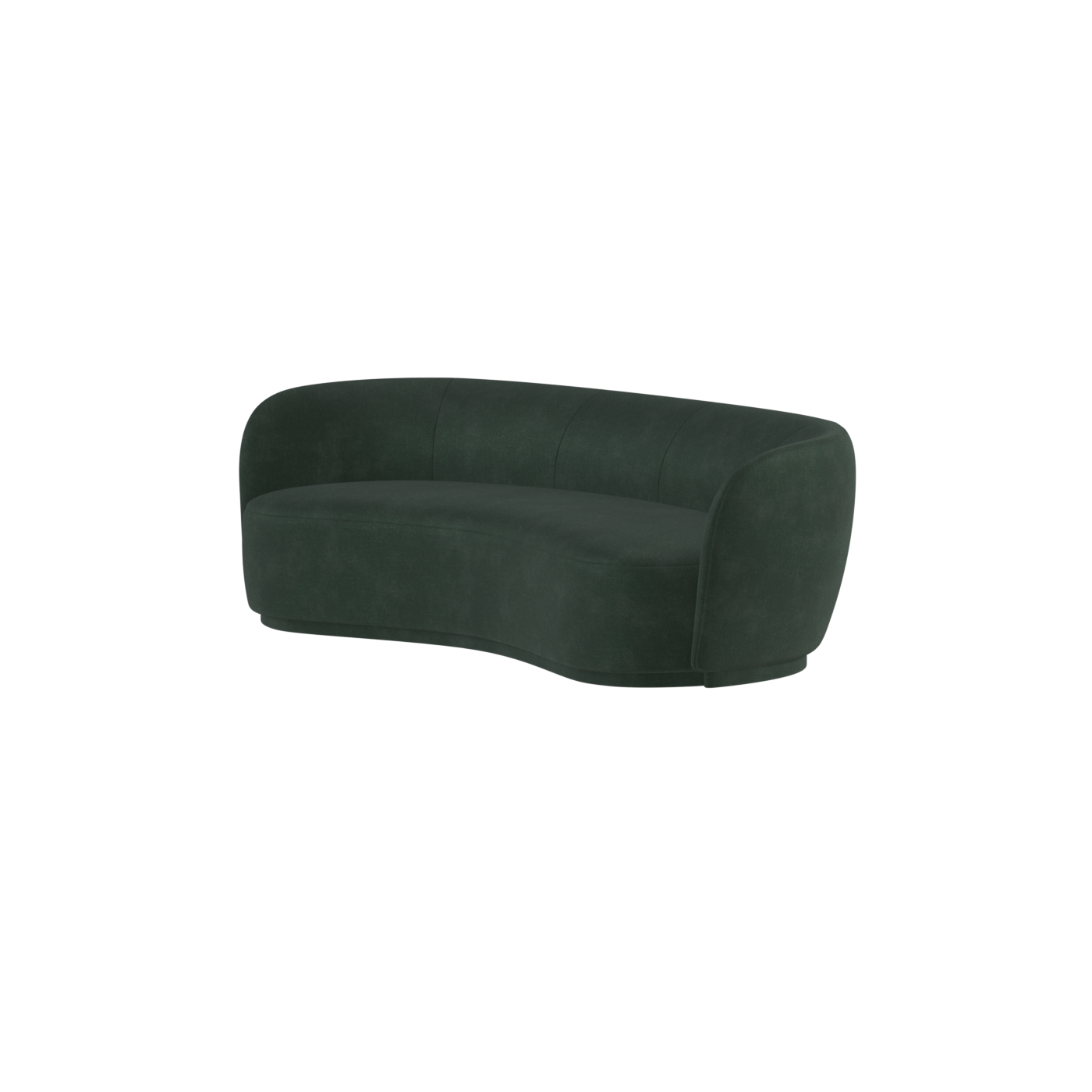 Posh Sofa - Curved Back Sofa with Continuous Base