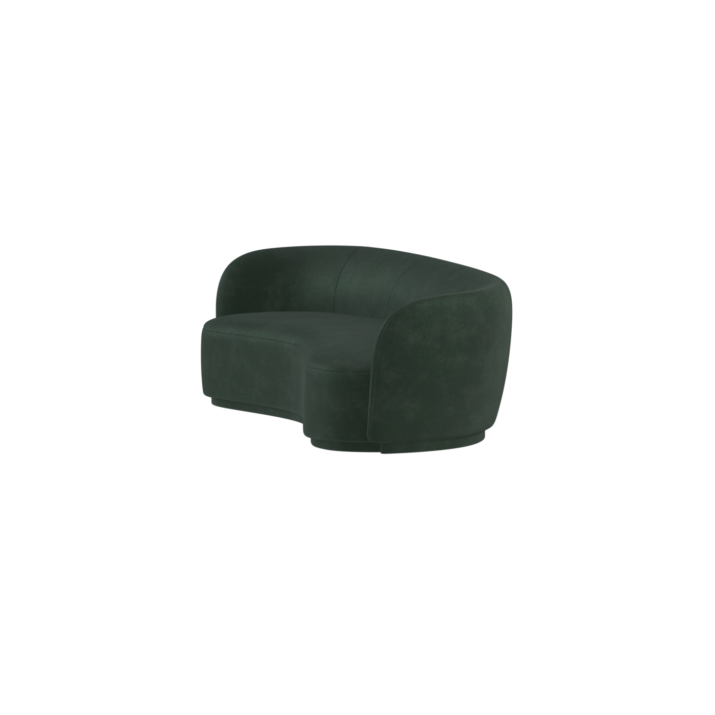 Posh Sofa - Curved Back Sofa with Continuous Base