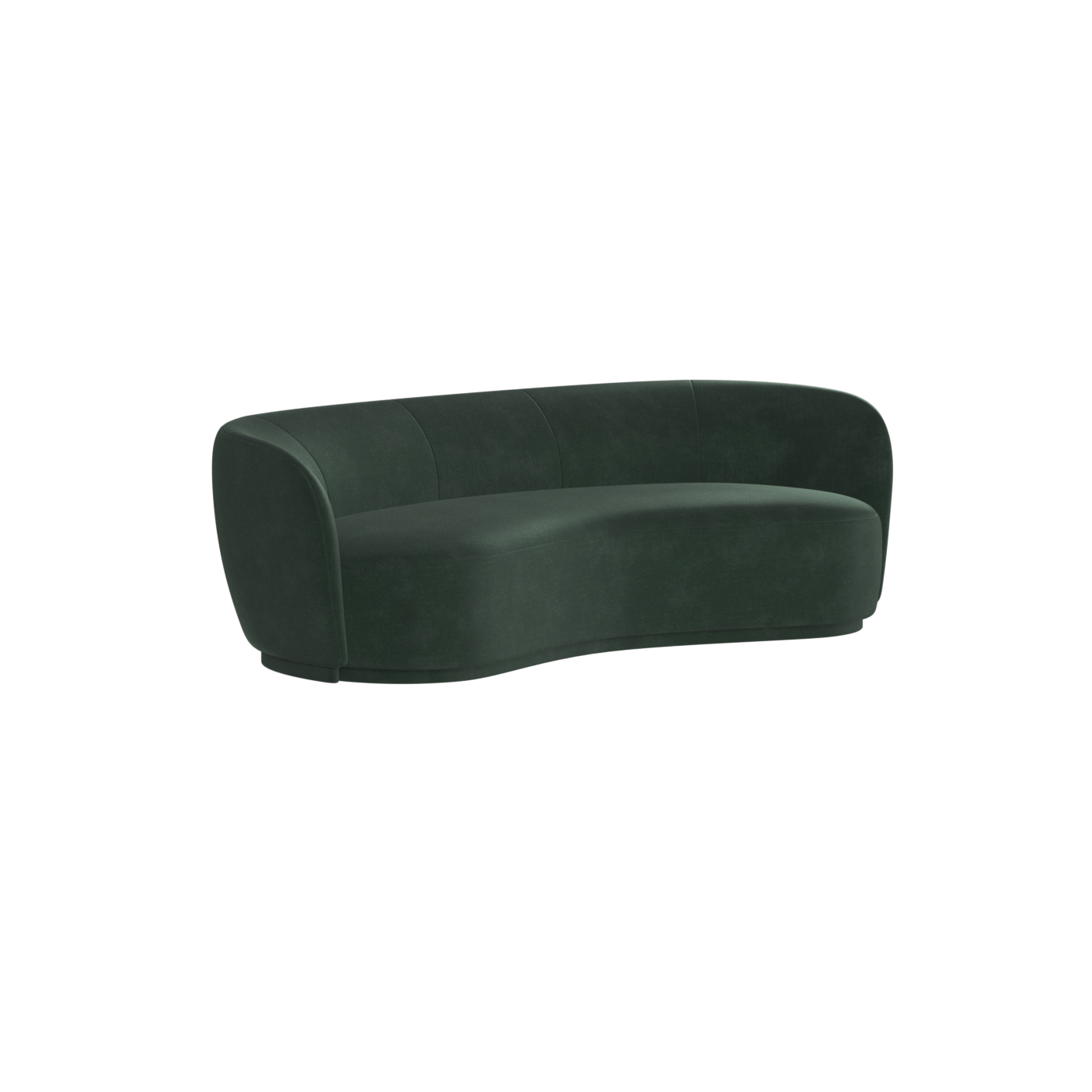 Posh Sofa - Curved Back Sofa with Continuous Base
