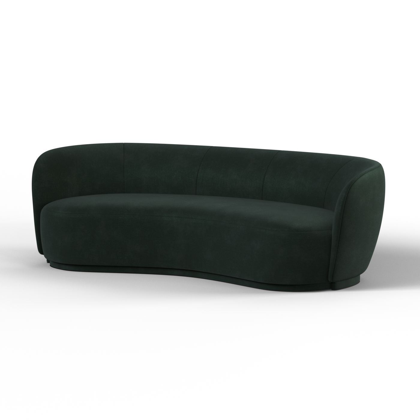 Posh Boucle Curved Sofa