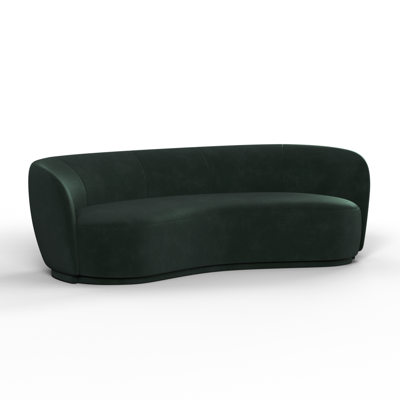 Posh Boucle Curved Sofa