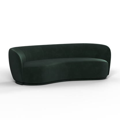 Posh Boucle Curved Sofa