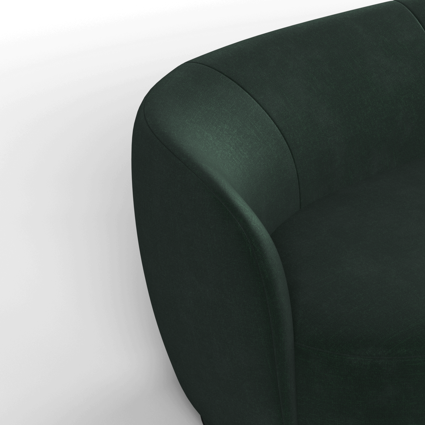 Posh Sofa - Curved Back Sofa with Continuous Base