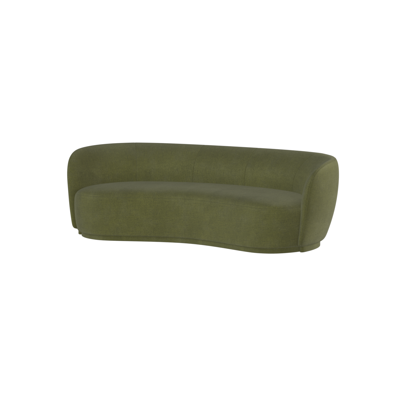 Posh Sofa - Curved Back Sofa with Continuous Base