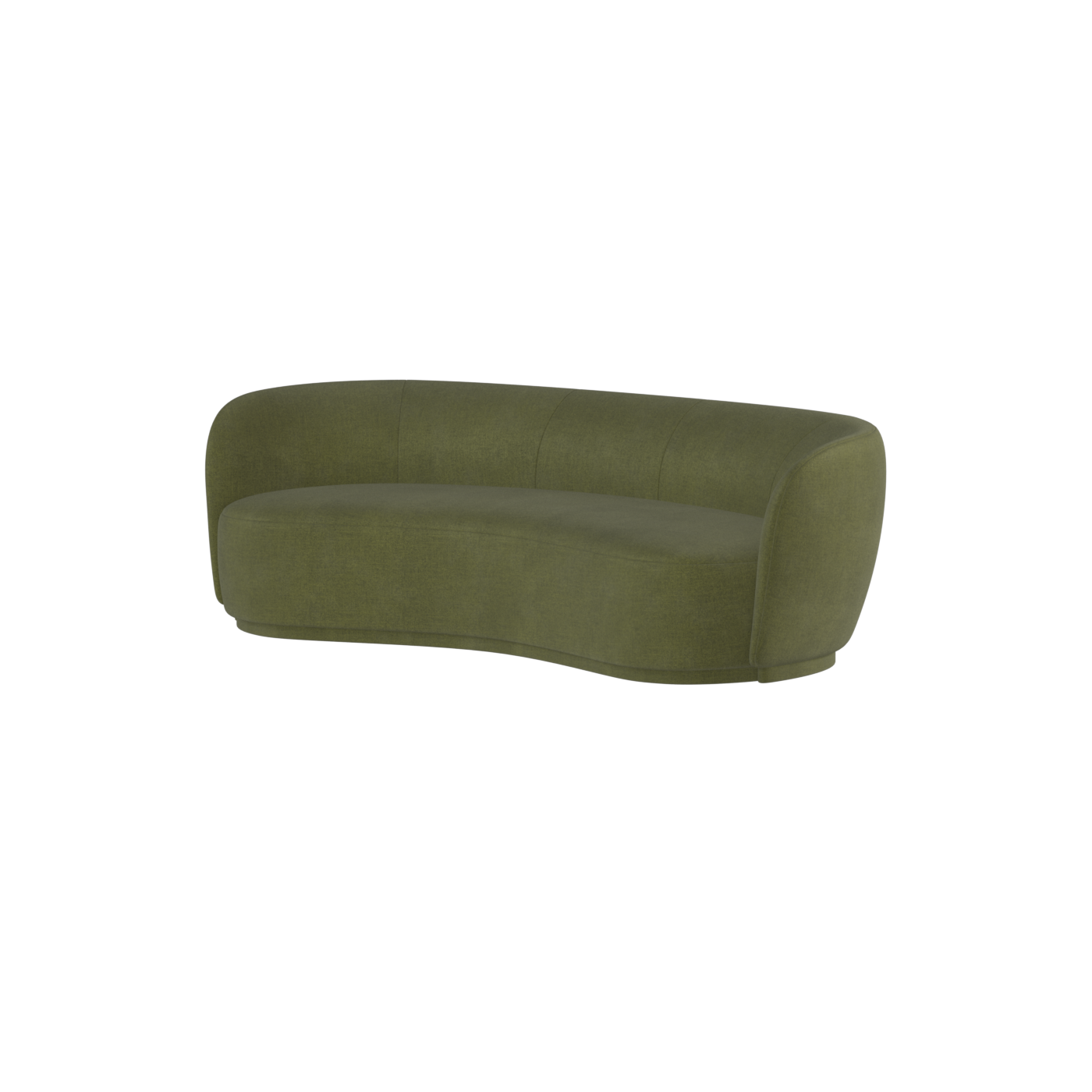 Posh Sofa - Curved Back Sofa with Continuous Base