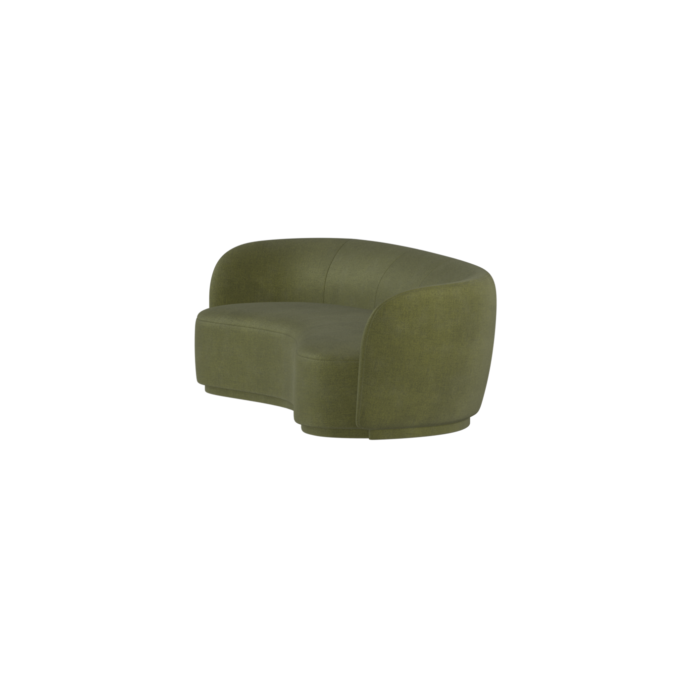 Posh Sofa - Curved Back Sofa with Continuous Base