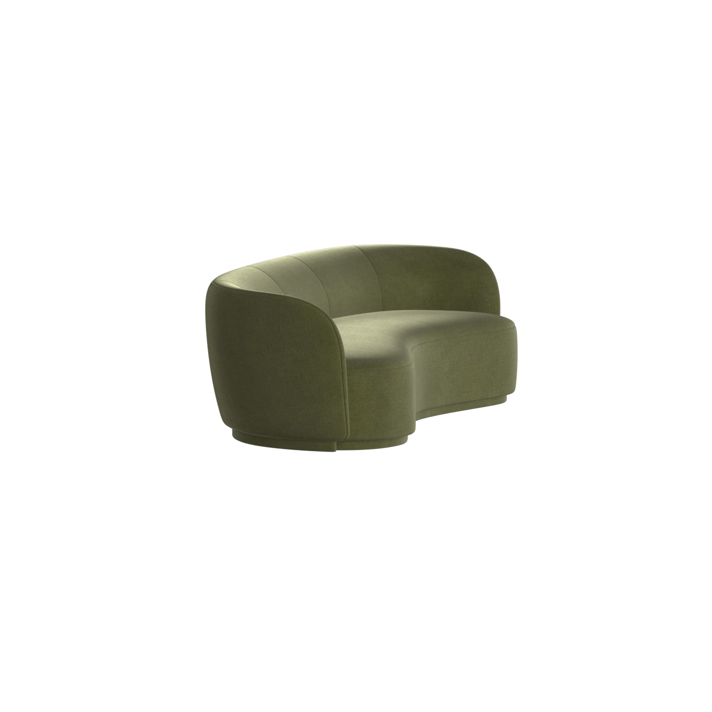 Posh Sofa - Curved Back Sofa with Continuous Base