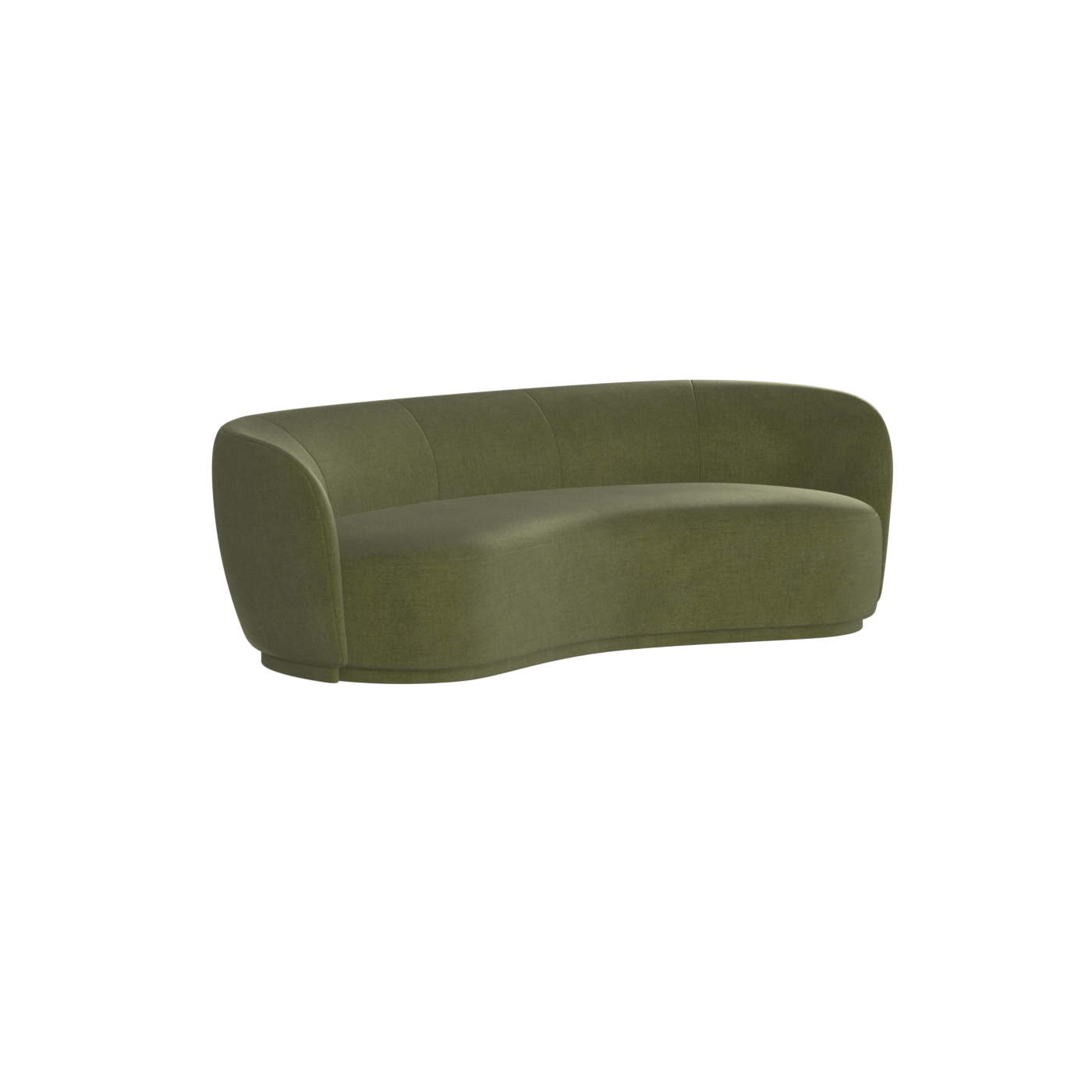 Posh Sofa - Curved Back Sofa with Continuous Base