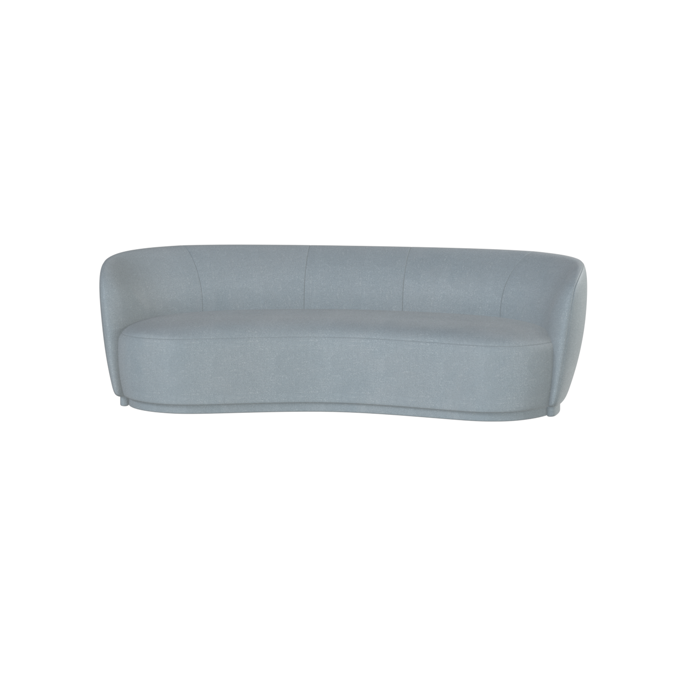 Posh Sofa - Curved Back Sofa with Continuous Base