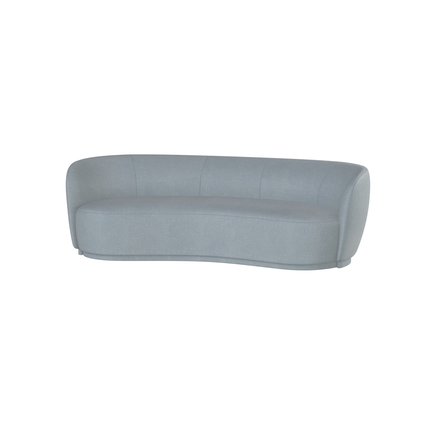 Posh Sofa - Curved Back Sofa with Continuous Base