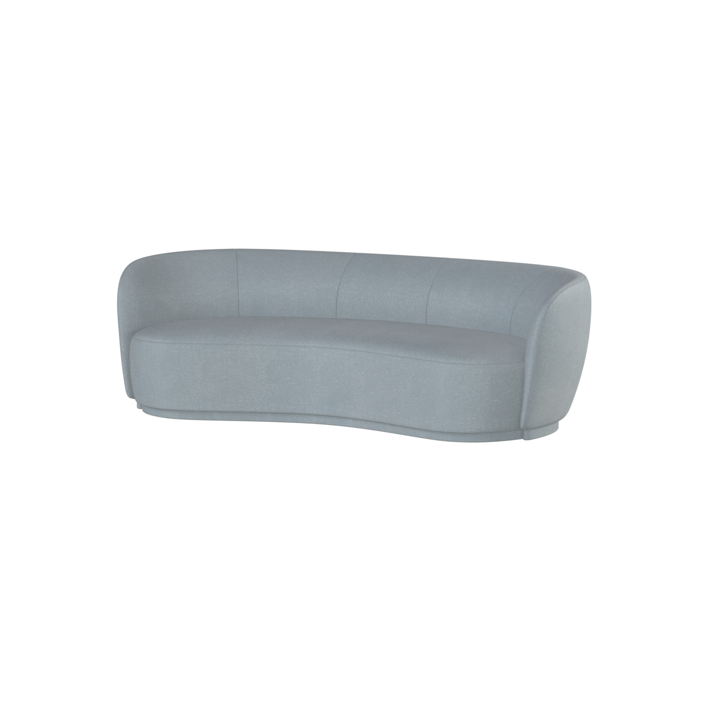 Posh Sofa - Curved Back Sofa with Continuous Base