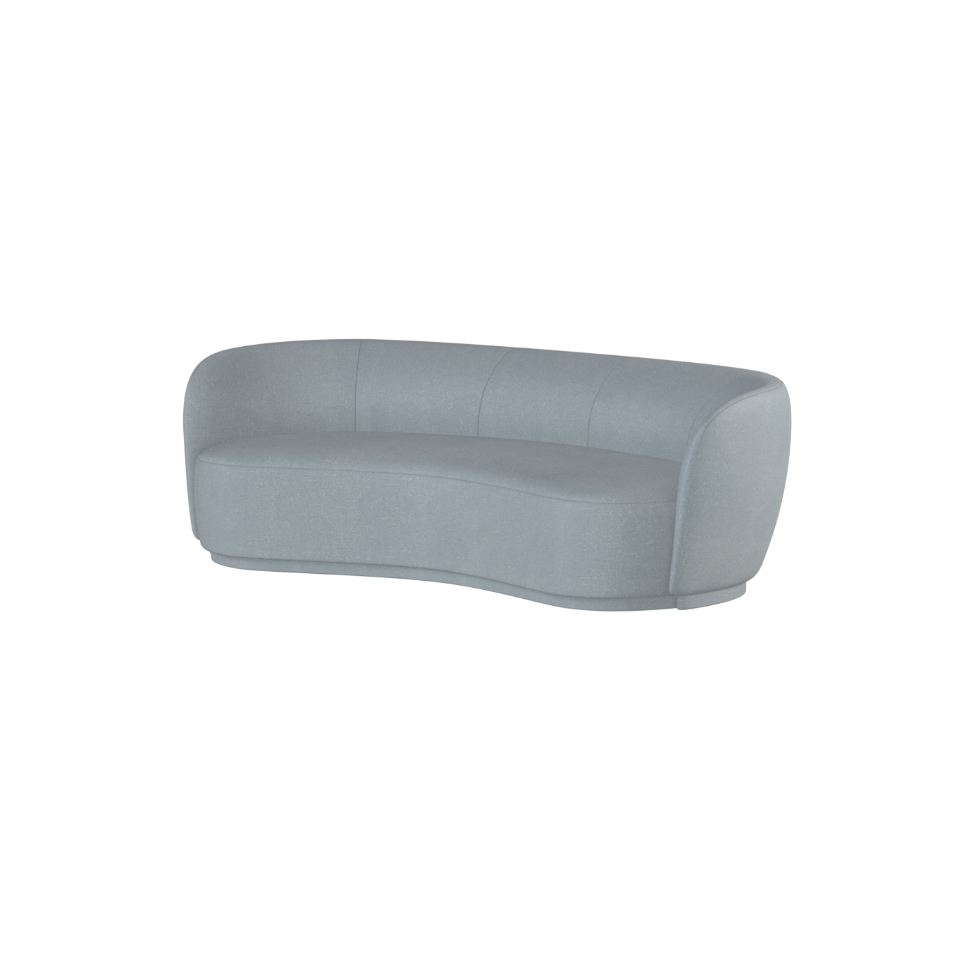 Posh Sofa - Curved Back Sofa with Continuous Base