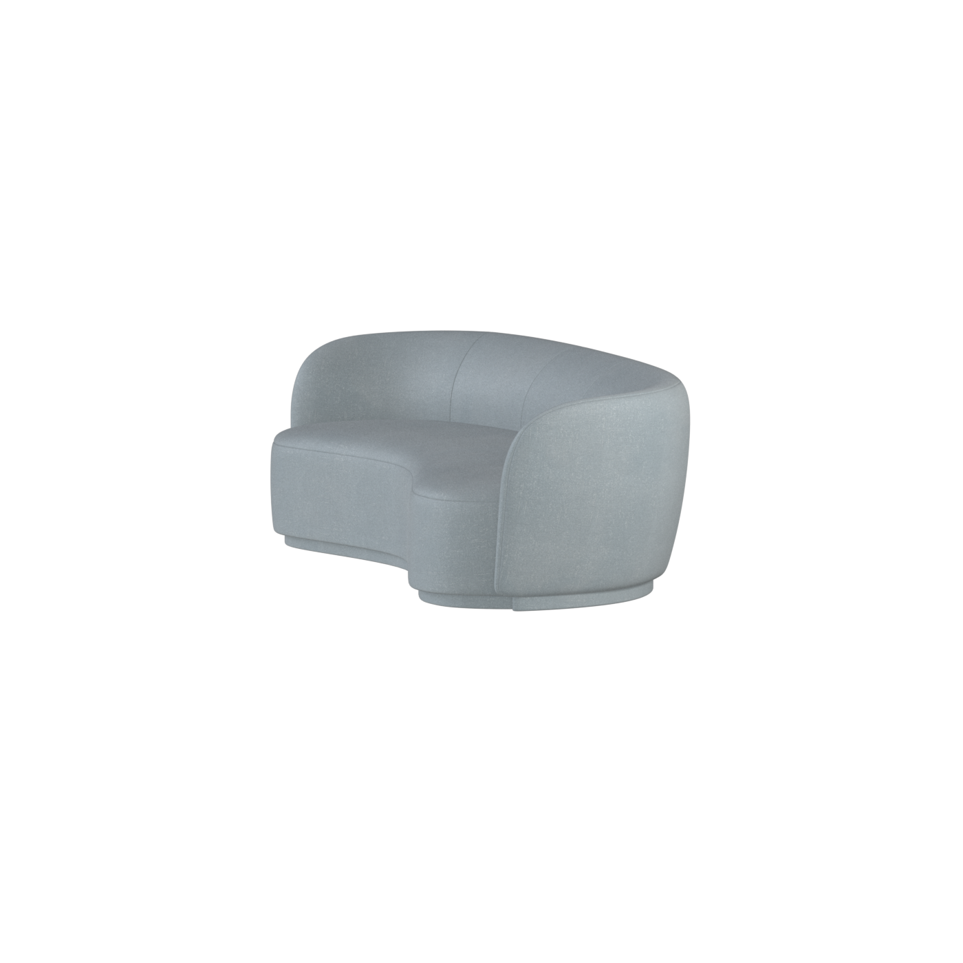 Posh Sofa - Curved Back Sofa with Continuous Base