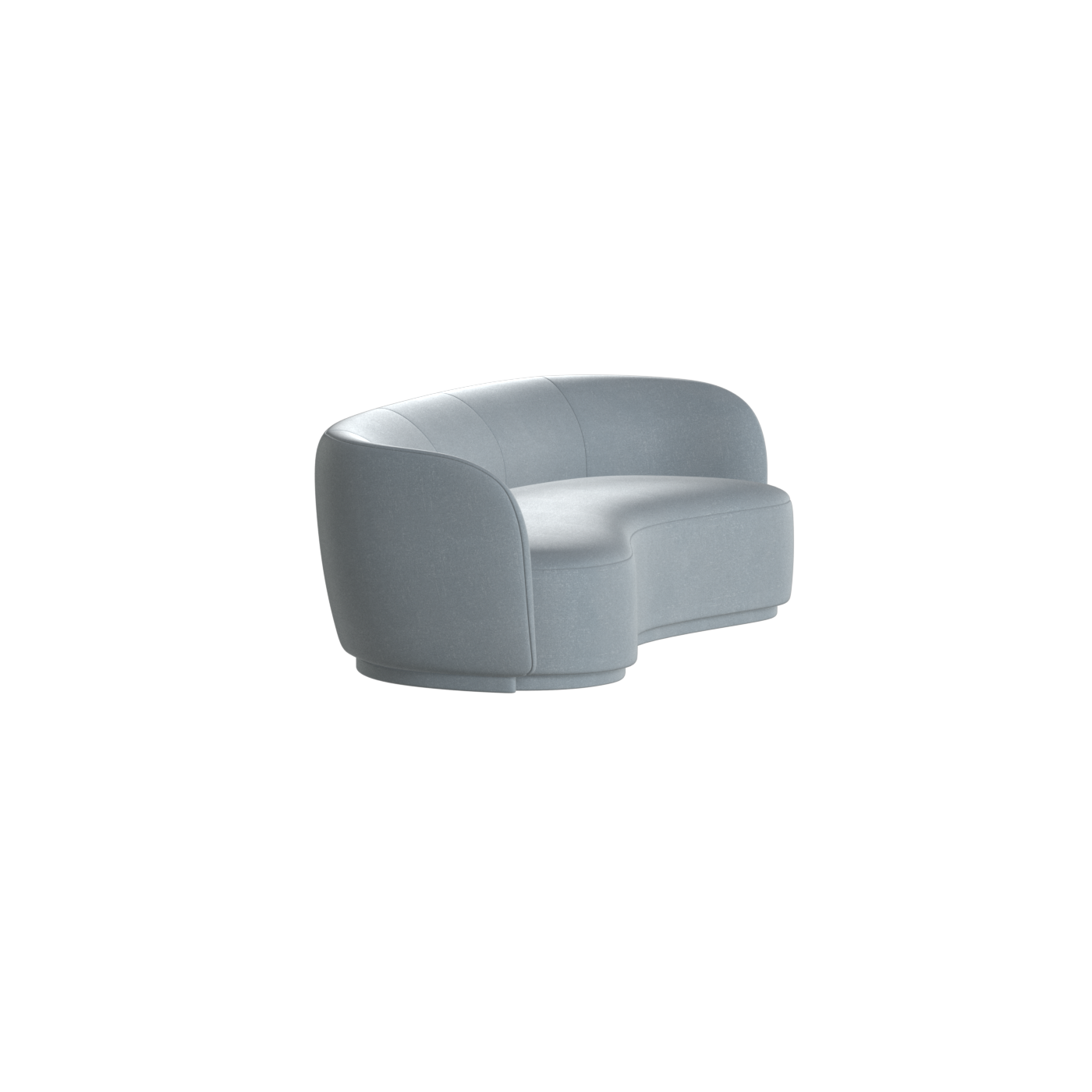 Posh Sofa - Curved Back Sofa with Continuous Base