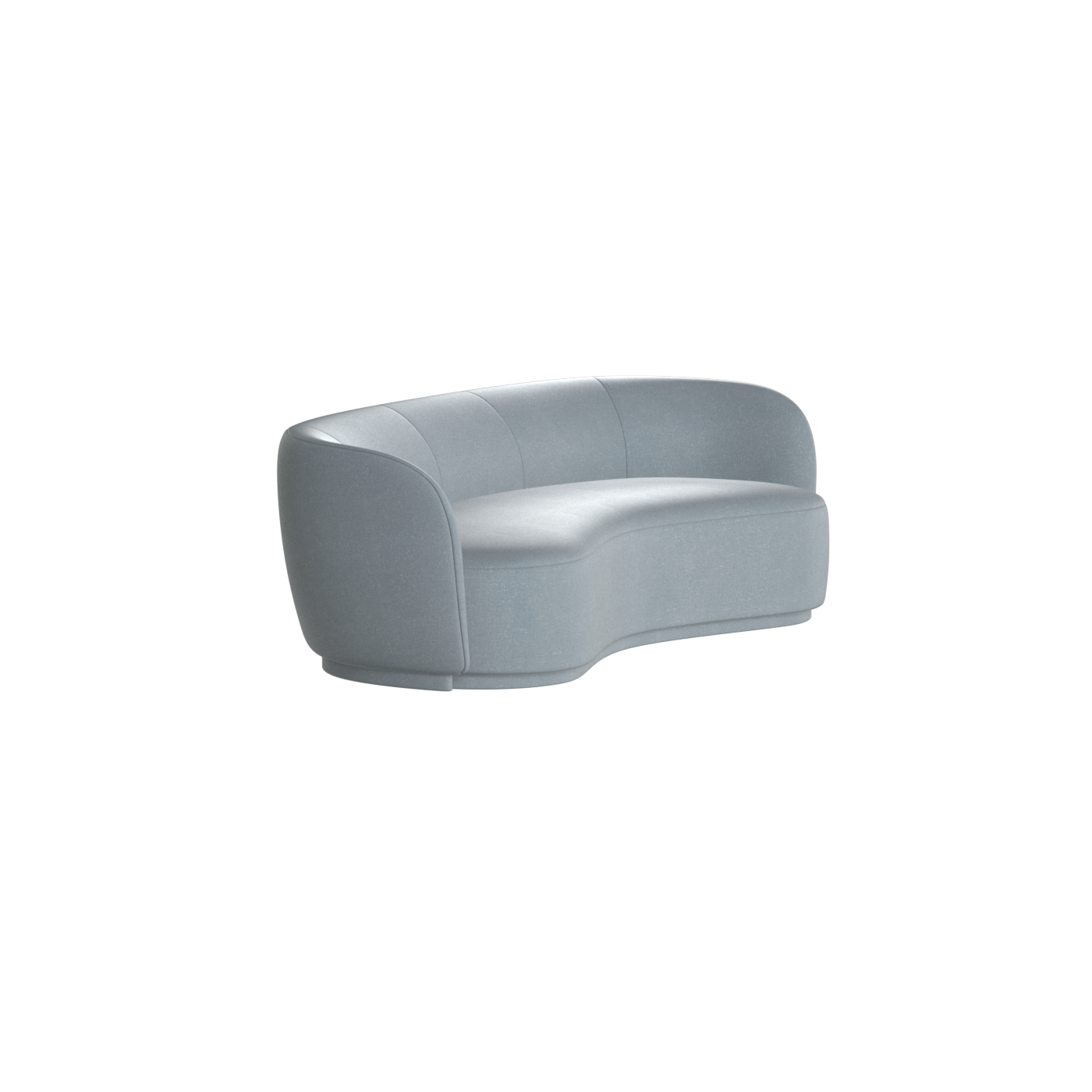 Posh Sofa - Curved Back Sofa with Continuous Base