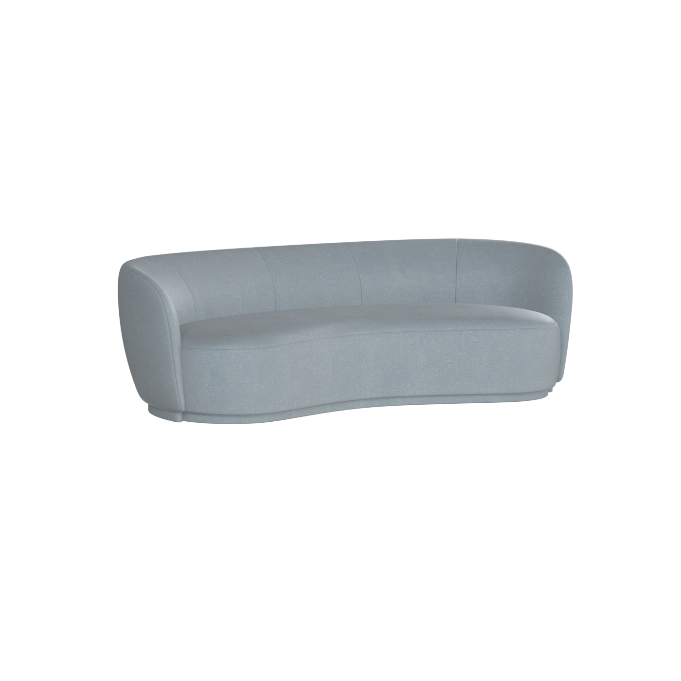 Posh Sofa - Curved Back Sofa with Continuous Base