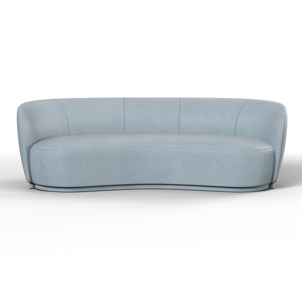 Posh Boucle Curved Sofa