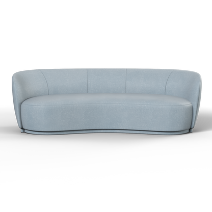 Posh Boucle Curved Sofa