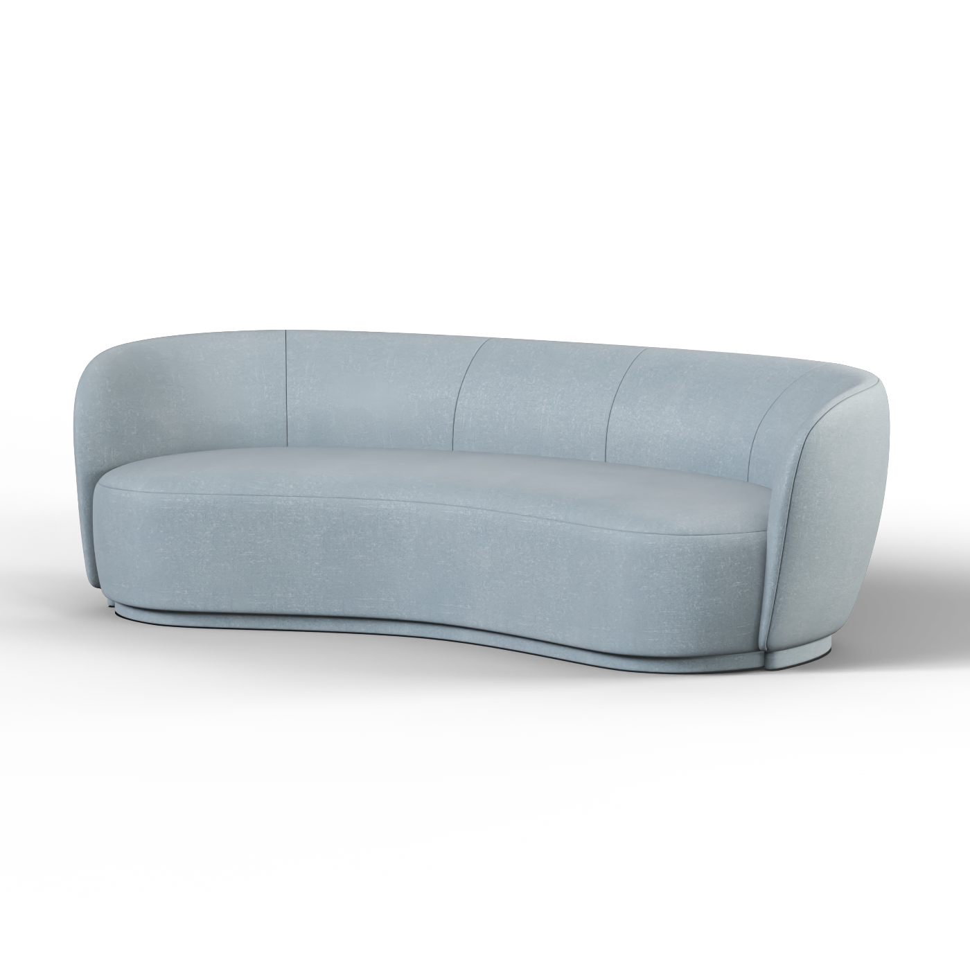 Posh Boucle Curved Sofa