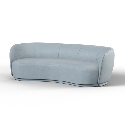 Posh Boucle Curved Sofa