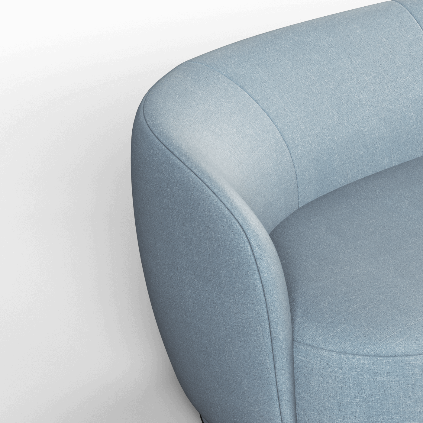 Posh Sofa - Curved Back Sofa with Continuous Base
