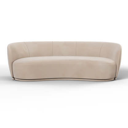 Posh Boucle Curved Sofa