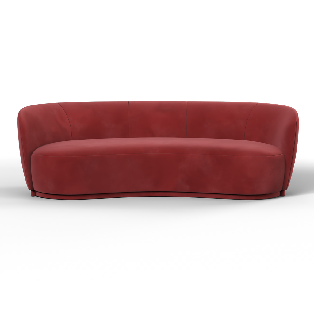 Posh Boucle Curved Sofa