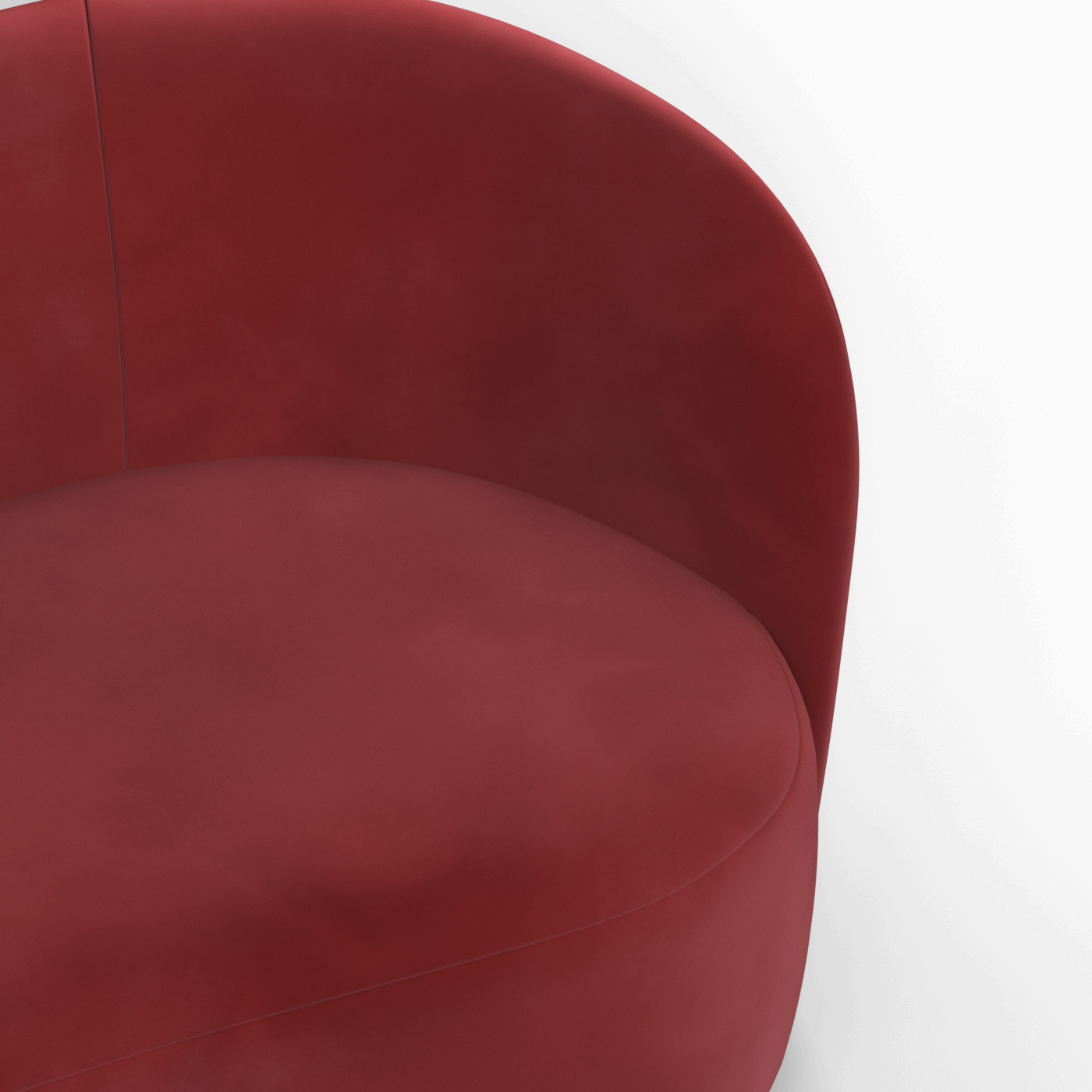 Posh Boucle Curved Sofa