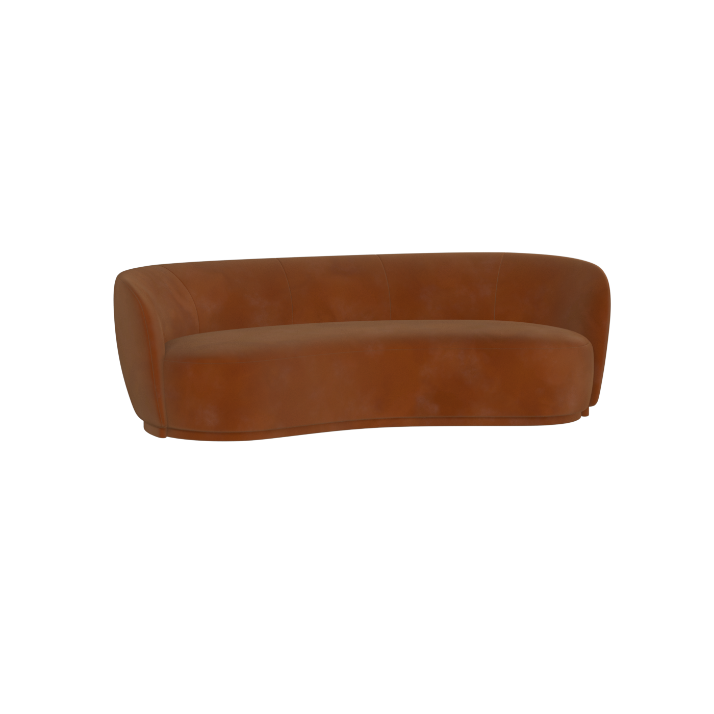 Posh Sofa - Curved Back Sofa with Continuous Base