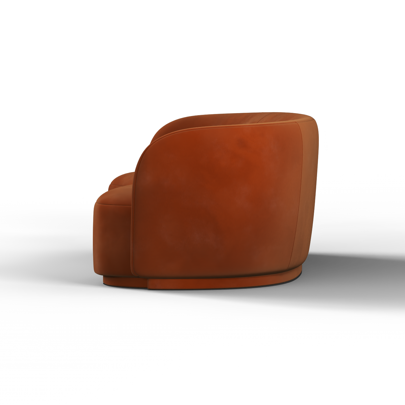 Posh Sofa - Curved Back Sofa with Continuous Base