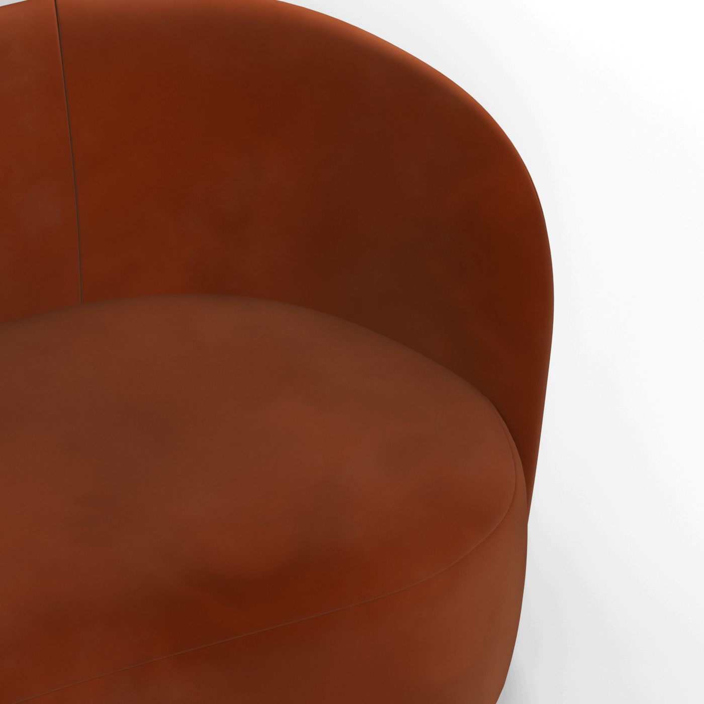 Posh Sofa - Curved Back Sofa with Continuous Base