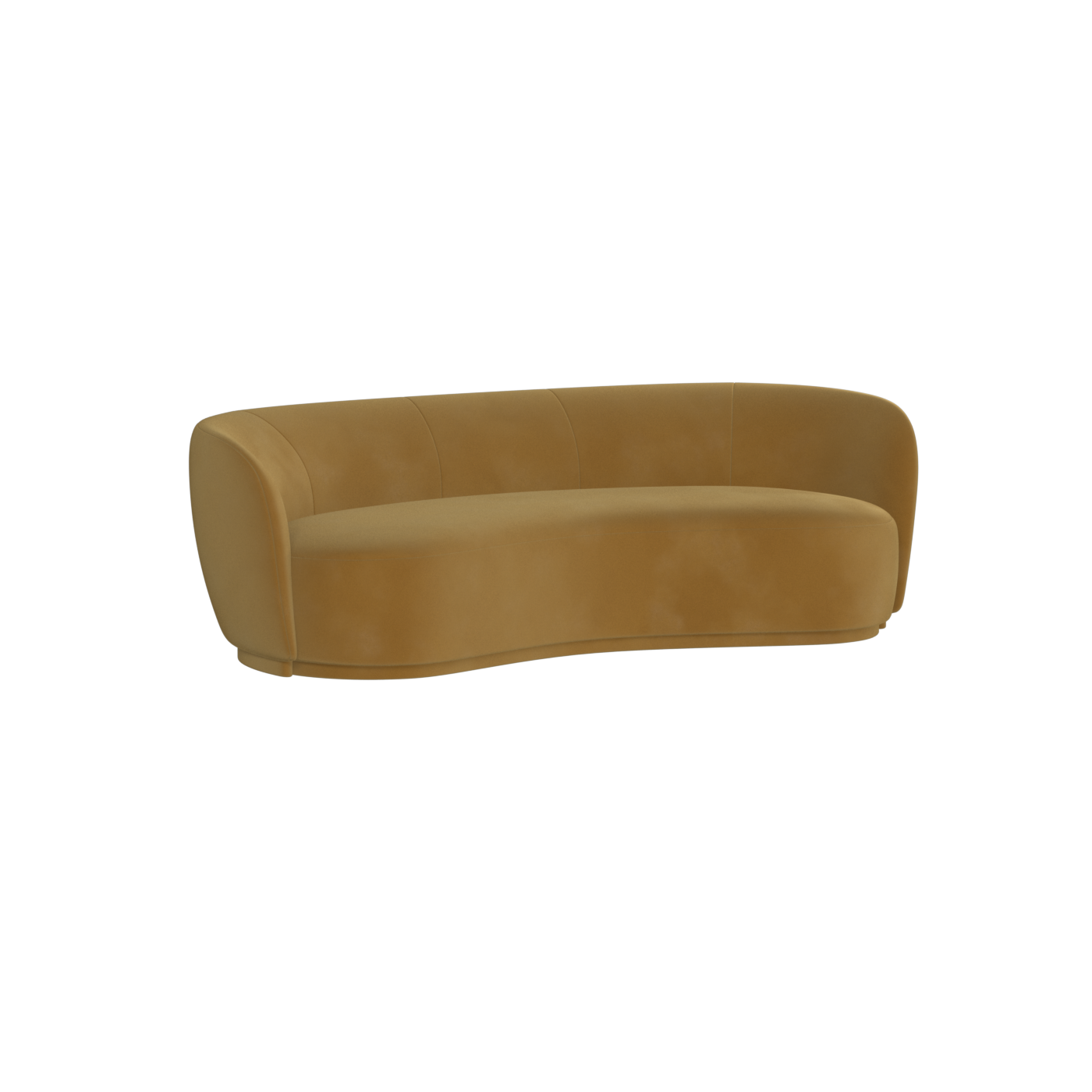Posh Sofa - Curved Back Sofa with Continuous Base
