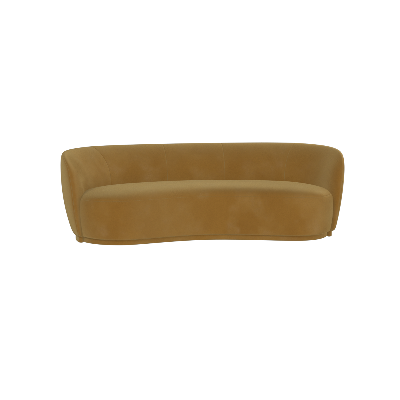 Posh Sofa - Curved Back Sofa with Continuous Base